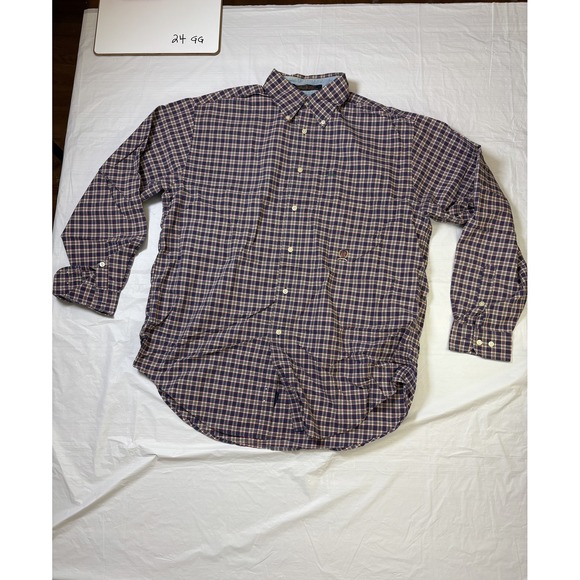 Tommy Hilfiger Other - Mens Tommy Hilfiger dress shirt,‎ checkered plaid, size Medium blue/red